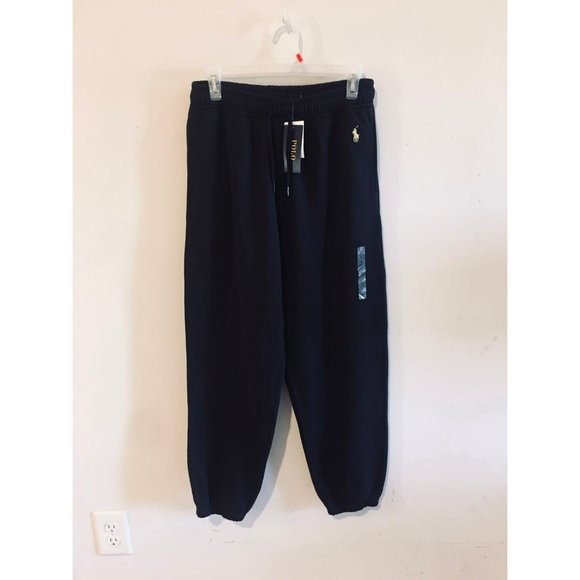 Polo Ralph Lauren Pants - NWT Polo Ralph Lauren Black Gold Logo Sweat Pants Size M
